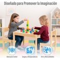 thumbnail image 3 of Kids House Mesa Montessori Sprout Set l de Madera de Abedul y MDF con 2 Sillas, Ideal para Niños Pequeños, Juego, Aprendizaje, Lectura y Manualidades, Diseño Compacto y Seguro, 64x48cm, 3 of 5