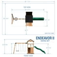 thumbnail image 3 of Backyard Discovery Endeavor II Cedar Wood Swing Set, Slide, Play Deck, Double Rock Wall, 3 of 12