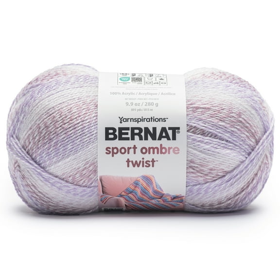 Bernat Sport Ombre Twist Yarn-Lilac