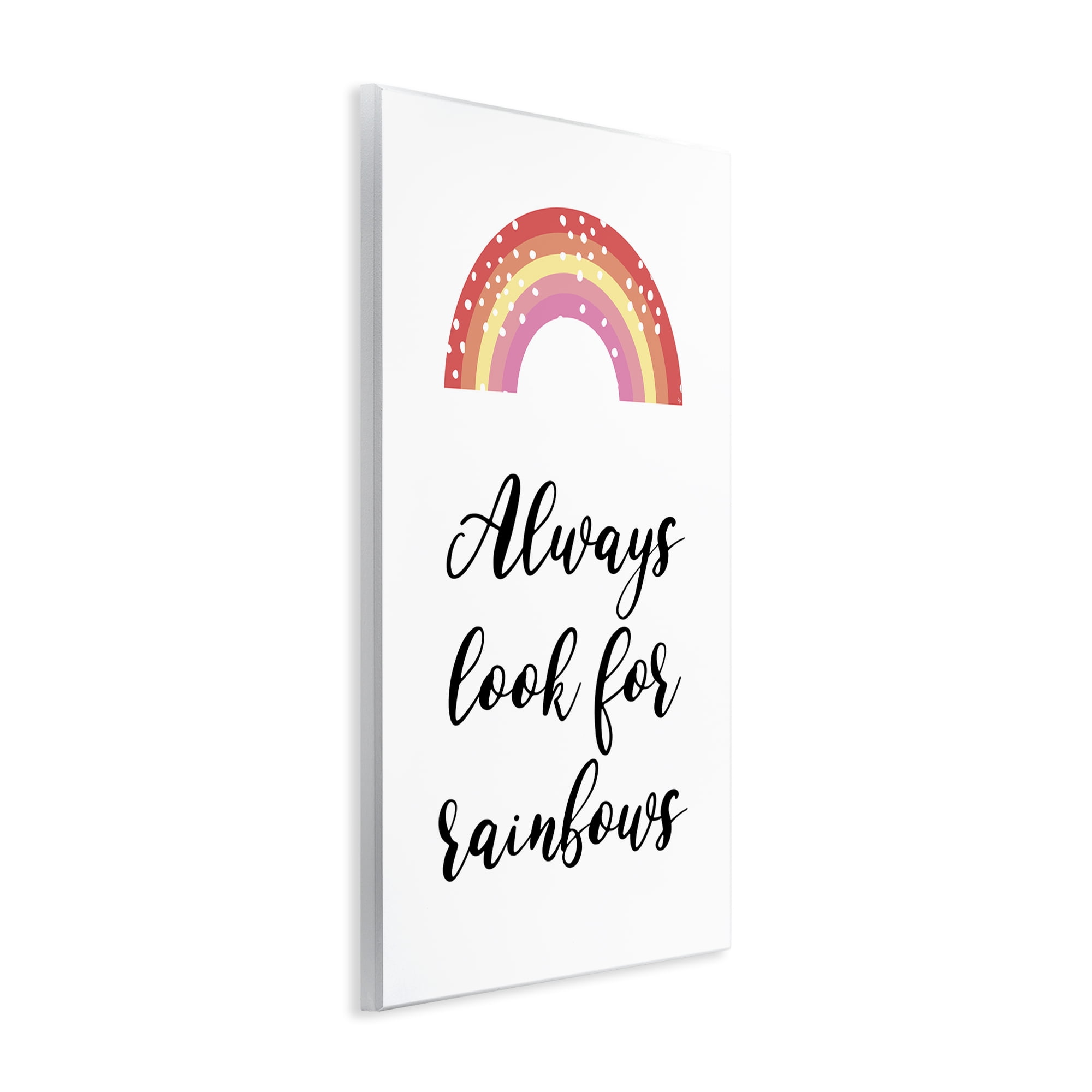 Stupell Industries Always Look For Rainbows Wall Plaque Art, design by Martina Pavlova