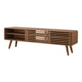 thumbnail image 4 of Pemberly Row 58" Mid-Century Wood Low-profile TV Stand in Brown, 4 of 9