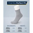 thumbnail image 7 of Pembrook Unisex Non-Binding Diabetic Ankle Socks, Gray, Large, 6 Pairs, 7 of 7