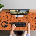 thumbnail image 4 of Long Mouse Pads for Desk,Halloween Orange Background Icons Desk Mats on Top Of Desks, Desk Mouse Pad Extra Large with 3mm Non-Slip Base and Stitched Edge for Gaming,Office,Work,Home 47.3x23.6in, 4 of 5