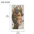 thumbnail image 3 of BZSMCE Bath Towel 30 X 15 in Soft Towel Girl with Flower Plants Patterns Design Pattern, 3 of 5