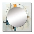 thumbnail image 2 of Designart "Beige Minimalist Collage VI" Abstract Collages Square Mirror Wall Decor Transitional - Large Multi-Color Square Bathroom Mirror - Square Printed Wall Mirror Art, 2 of 5