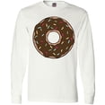 thumbnail image 3 of Inktastic Brown Donut, Donut With Colorful Sprinkles, Frosting Long Sleeve T-Shirt, 3 of 5