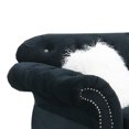 thumbnail image 2 of 77 Inches Nailhead Trim Velvet Loveseat with Crystal Tufting, Black- Saltoro Sherpi, 2 of 5