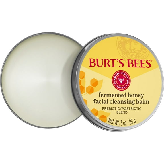 Burt's Bees Fermented Honey Facial Cleansing Balm, Natural Origin Skin Care, 1 Tin, 3 oz.