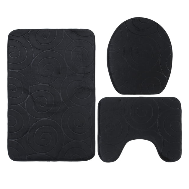 Juego de Alfombrillas de Baño Juego de Alfombrillas de Baño de 3 Piezas Juego de Alfombrillas de Baño en Forma de U y Cubierta de Tapa de Inodoro Alfombrillas de Piso Alfombra ANGGREK Otros