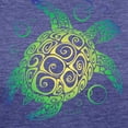 thumbnail image 3 of CafePress - Tribal Turtle Green Women's Deluxe T Shirt - Womens Tri-blend T-Shirt, 3 of 4
