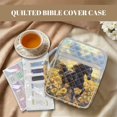 thumbnail image 3 of Xixirimido Bible Cover Case for Women, Quilted Bible Cover Bag with Handle, Bible Carrying Case with Bookmarks Study Supplies Accessories for Men, Black Horse Vibrant Sunflower, 3 of 7