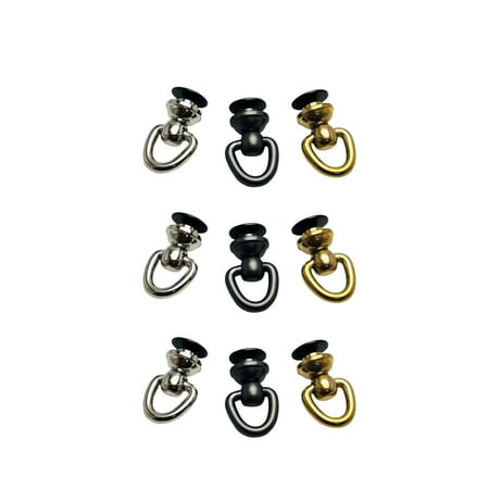 

NUOLUX Round Buckle Dballs Brass Fasteners Backpack Replacement Detachable Rotate Screw Cord Studs Screws Rivets Chicago Nails