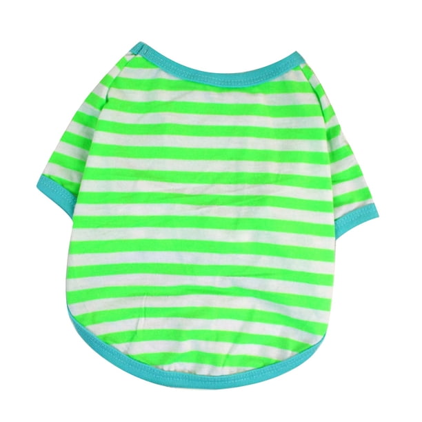 Ropa para Mascotas Camisa a rayas de cuello redondo para perros Ropa para mascotas Ropa para perros pequeños estilo coreano