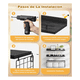 thumbnail image 5 of Repisas Flotantes Madera Modernas Estantes Baño Malubero Negro, 5 of 5