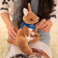 thumbnail image 6 of Kawaii Cute Scarf Kangaroo Plush doll Mom Baby Kids Cartoon Home Decor Birthday Gift Parent-Child Toys Stuffed Animal Doll Stuffed Toy Kangaroo Plush Toy GREY 28CM RED SCARF, 6 of 8