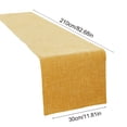 thumbnail image 2 of Yellow Table Runner Linen Style Flat Edge Sheer Fabric 11.81 X 82.68 Inches For Wedding Baby Birthday Party Long Table Decoration Dining Room Event, 2 of 7