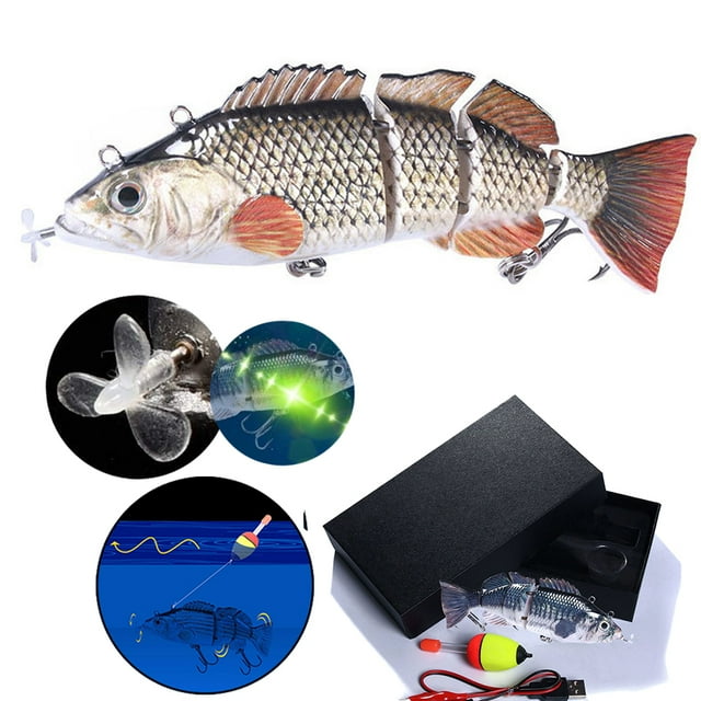 Charging Electric Bait Swimming Robotic Segment Fishing Lure USB Charging Swim Bait