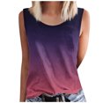 thumbnail image 2 of QUNYINEY Women Tank Tops Sleeveless Casual Crew Neck Gradient Tops Going Out Loose Summer Tank Tops, 2 of 5