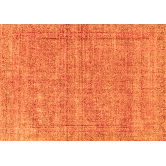 Ahgly Company Indoor Rectangle Abstract Orange Modern Area Rugs, 2' x 5'