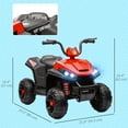 thumbnail image 3 of Qaba 12V Kids ATV Ride on Car Electric Toys Gift with Four Wheels Spring Suspension, Red, 3 of 9
