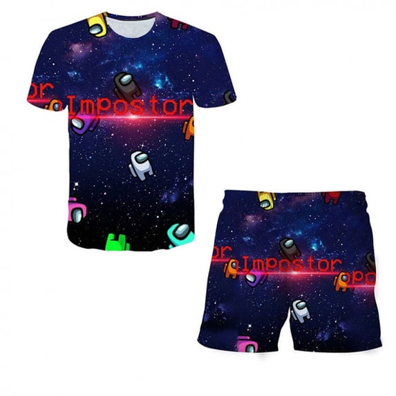 Among Us Tops Short Sleeve T Shirt Unisex T-shirts Anime Crewneck Graphic Floral Print Tshirts Cute Shirts for Women Men Teen Boys Girls Women's Men's Tee Shirts Cartoon Tees