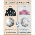 thumbnail image 2 of 4 Pieces 3.5'' Large Octopus Claw Clips for Thick Long Hair, Big Hair Clips for Women, Strong Hold Hair Claw Clips, Matte Non-slip Jaw Hair Clips (Black), 2 of 7