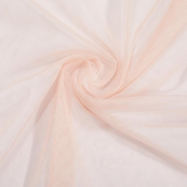 Tela de tul rosa de 63 pulgadas, mosquitera, malla de poliéster transpirable, gasa transparente sólida para bodas, por yarda