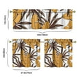 thumbnail image 6 of Kitchen Curtains 3 Piece Set with Hawaiian Palm Leaves and Colorful Tropical Flowers, 27.5x24 Inch Polyester Valance and Tier Panels, 6 of 6