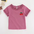 thumbnail image 4 of EnJoCho Youth Kids Outdoor Tops Summer Baby Kids Girls short Sleeve Print T-shirt Tops Child Casual Blouse Trendy Comfort Tee Tops 6-12 Months, 4 of 4