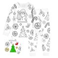 thumbnail image 2 of RMGVDSD Colorable Pajamas for Kids DIY Hand Painted Homewear Colouring Pajamas Boys Girls Long Sleeve T Shirt Pants Soft Sleepwear Set Daily Comfort Wear, 2 of 3