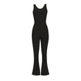 thumbnail image 5 of CLOISE Yoga Jumpsuits for Women Jumpsuit for Women Sleeveless Jumpsuits Leggings Long Pants Soft Wide Leg Yoga Pants Workout Leggings Solid Comfy Yoga Pants Black, 5 of 6