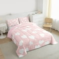 thumbnail image 3 of Feelyou Cartoon Love Heart Full Size Comforter Sets, Girly Pink Artwork Bedding Comforter Set, Teens Kids Boys Girl Reversible Bedding Sets, Ultra Soft Bedroom Decor, 3-Piece, 3 of 8