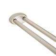 thumbnail image 5 of Utopia Alley Rustproof Wall Mounted Aluminum Double L Shaped Shower Curtain Rod 72" L x 31.7" W, with 24 Shower Hooks included & Ceiling Support ,Wall Mounted, Brushed Nickel, 5 of 11