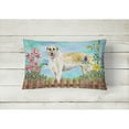 thumbnail image 2 of Carolines Treasures CK1232PW1216 Irish Wolfhound Spring Canvas Fabric Decorative Pillow  12H x16W multicolor, 2 of 3