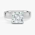 thumbnail image 2 of Ember Jewel 14K White Gold Over Rings - 2.02 Ct Princess Cut Silver Diamond Rings - Affordable 23rd Anniversary Gift - Perfect for 50th Wedding Anniversary Gifts - Elegant Prong Set Ring for Women, 2 of 7