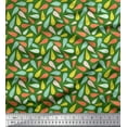 thumbnail image 1 of Soimoi Tissu Crêpe polyester Vert Imprimé Gouttes Colorées par Yard 42 Pouces de Large, 1 of 3