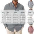 thumbnail image 3 of Yusimy Men's Striped Long Sleeve Shirt, Chest Pocket Turn-Down Collar, Classic Casual Fashion Top for Daily Office Wear, 3 of 6