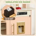 thumbnail image 6 of JoyStone Wooden Play Kitchen Set, Pretend Kitchen Toy with Ice Maker, Stove, Oven, Sink, Accessories, Modern Style Kitchen Playset for Kids and Toddlers Age 3+, Pink, 6 of 9