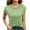 Army Green, variant on Womens T Shirts Short Sleeve Crewneck Loose Summer Tees Basic Tops Ndbuld Women's Casual Solid Color Short-Sleeved Crew-Neck Top,Black,2XL