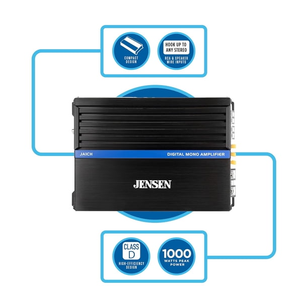 Jensen JA1CH Class-D Mono Amplifier | 1000W Peak | 240W RMS