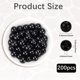 thumbnail image 2 of 1 caja de 200 cuentas negras de 10 mm, cuentas acrílicas redondas lisas, bolas sueltas opacas, espaciadores de plástico, accesorios de joyería, 2 of 7
