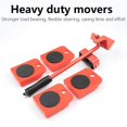 thumbnail image 3 of Furniture Mover Lifter Easy Slides Heavy Duty Transport Lifting Roller Tool with Ripping Bar, 3 of 4