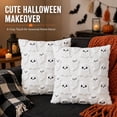 thumbnail image 5 of 2PCS Halloween Pillow Covers 18x18 inch,Cute White Ghost Decorative Soft Plush Faux Fur Wool Couch Cushions, Home Decor for Sofa, Bedroom, Living Room, 5 of 7