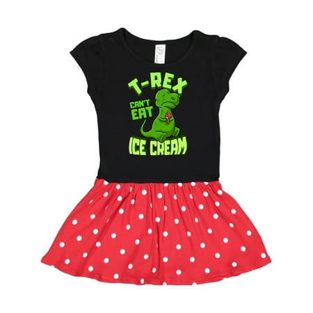

Inktastic Dinosaur Ice Cream Funny Gift Toddler Girl Dress