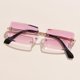 thumbnail image 3 of gafas de sol sin montura Gafas De Sol Retro Lente Teñida Elegante Gafas De Protección UV Pierna Dorada Lente Morada Lente Violeta Pierna Dorada Magideal gafas de sol sin montura, 3 of 7