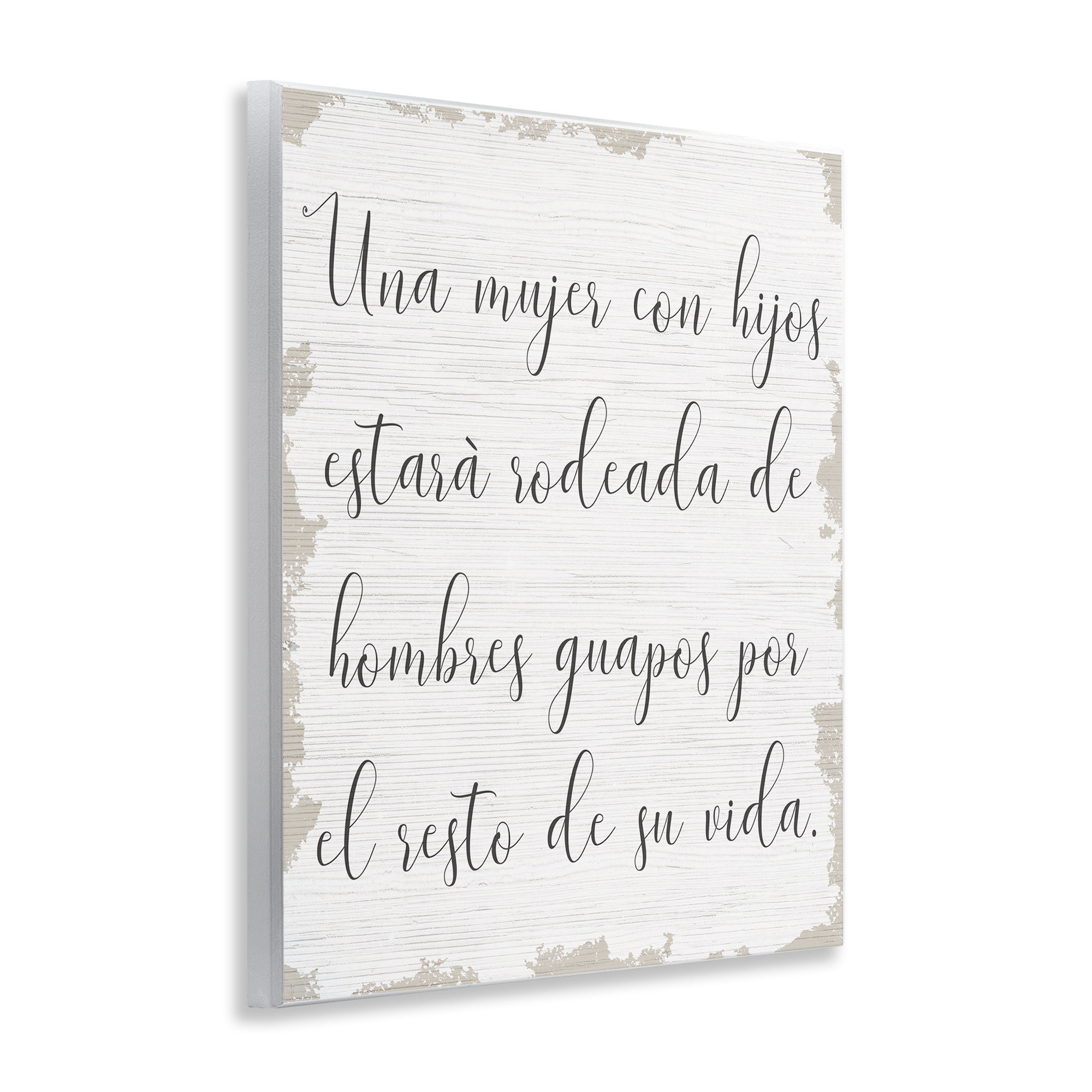 Stupell Industries Rodeada de Hombres Guapos Inspirational Quotes & Sayings Painting Unframed Art Print Wall Art, 11 x 14