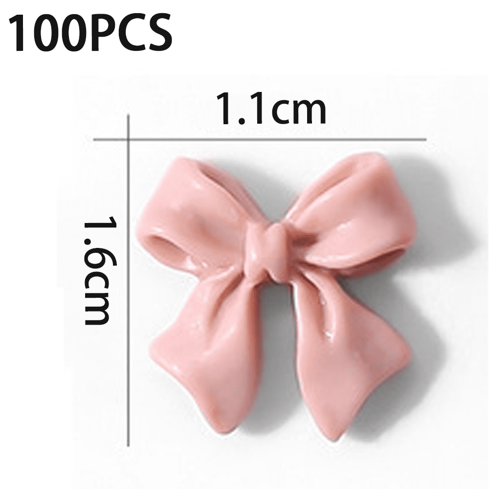 Butterfly Bow Nail Charms 140 Pcs 3D Nail Charms for Acrylic Resin Nails  DIY Manicure Tips Decoration Butterfly 140PCS