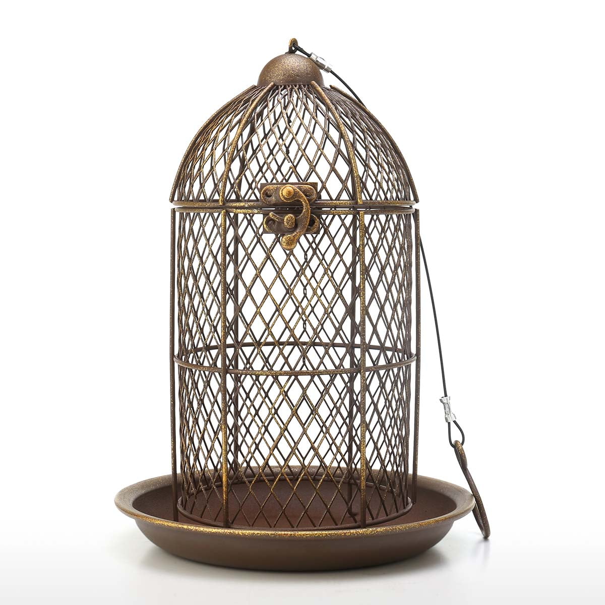 Tooarts Bird Feeder Bird Cage Feeder Hanging Wild Bird Feeder Garden