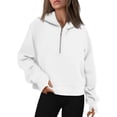 thumbnail image 1 of AUTOMET-sudaderas con media cremallera para mujer, sudaderas recortadas de lana con cremallera, suéteres, trajes de otoño, ropa de invierno 2023, 1 of 4