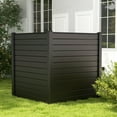 thumbnail image 2 of Gymax Privacy Fence Screen 48'' L x 48'' H Air Conditioner Fence w/ Metal Ground Stakes Black, 2 of 10